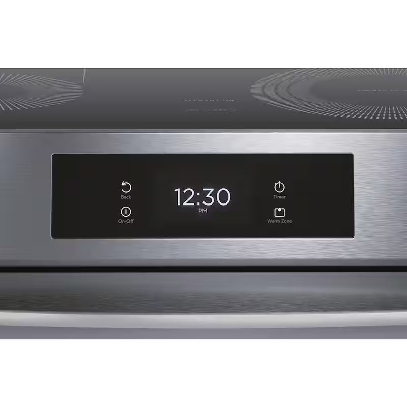 30 in. 6.2 cu. ft. 5 Element Slide-In Electric Range with Convection and Air Fry in Black Stainless Steel F2880