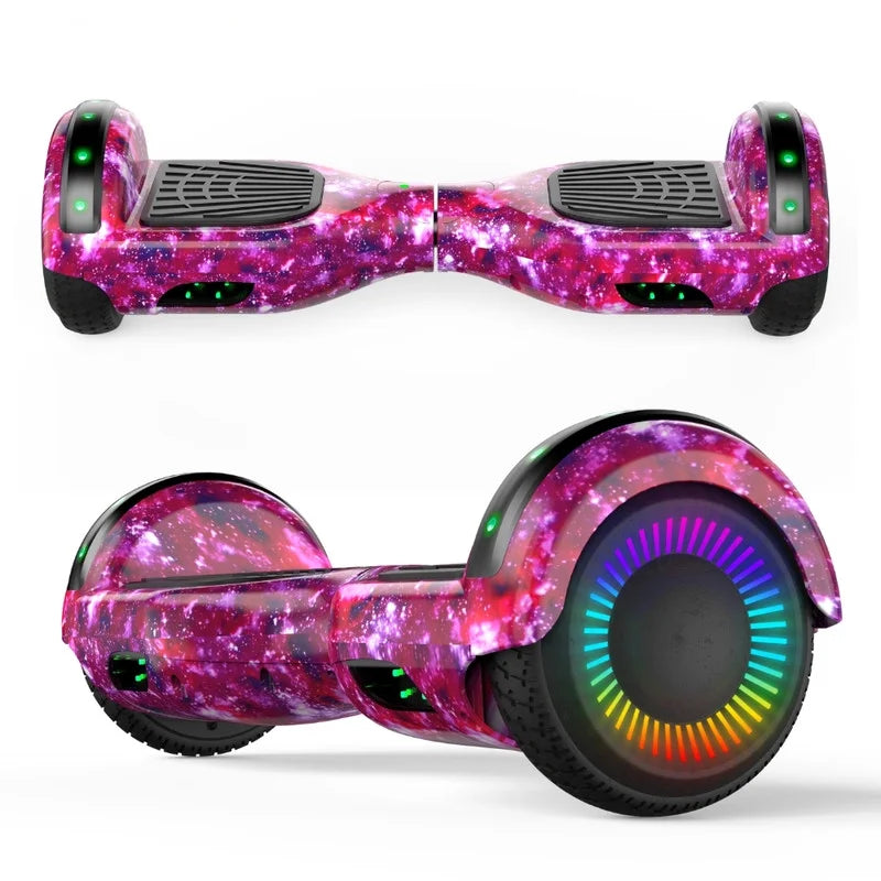 Pink 6.5 Electric Balance Wheel Scooter with Wireless Speaker B529