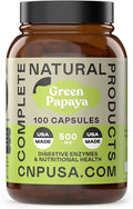 Organic Green Papaya 500mg 100 Capsules W52081