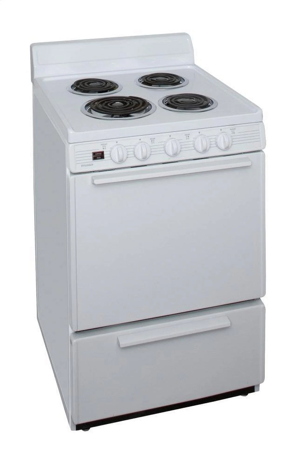 24" Freestanding Coil Electric Range White J633