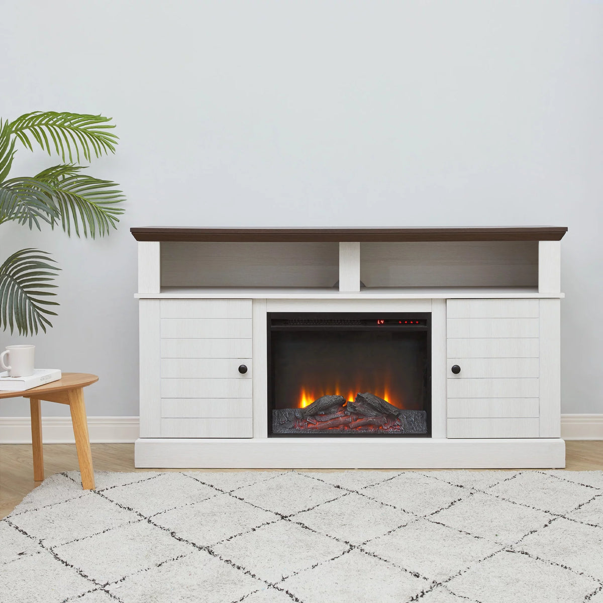 60" TV Console Stand with Electric Fireplace M39524