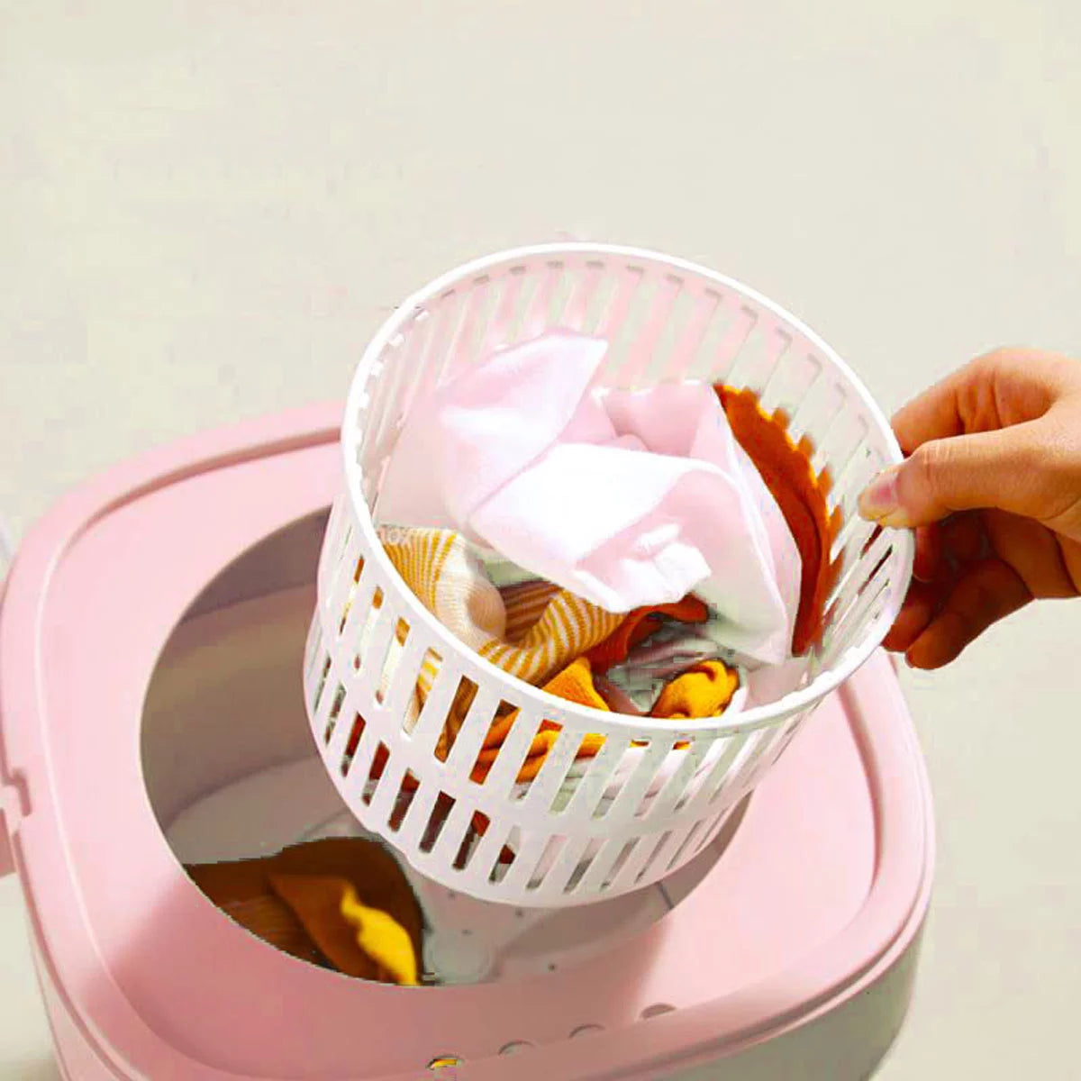 Foldable Portable Mini Washing Machine with Drain Basket W56828