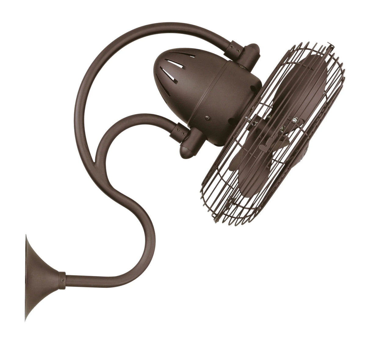 Textured Bronze 3-speed Oscillating Wall-Mounted Fan H972