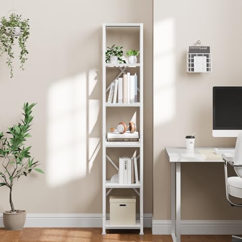 6 Tier Metal and Wood Bookshelf X721