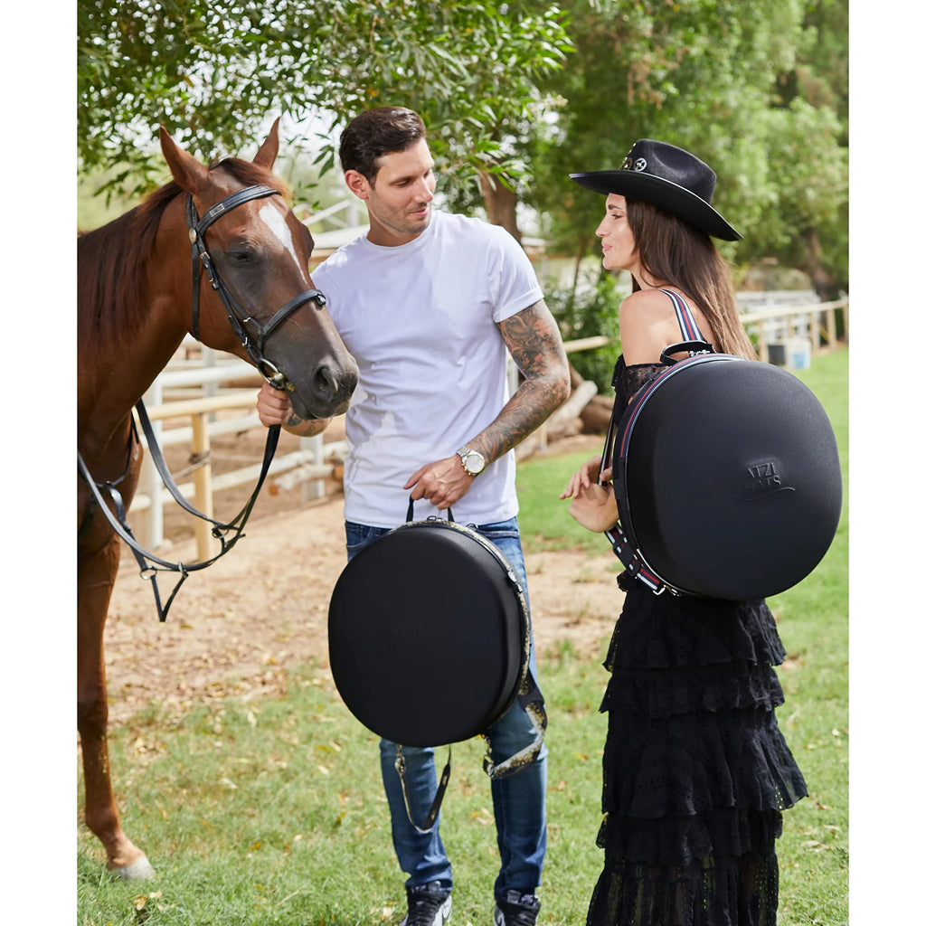 Cowboy Hat Travel Box Large Wide Brim Fedora Case Universal Size Hat Carrier P9386