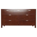 Brown 7 Drawer Solid Wood Double Dresser Z582381