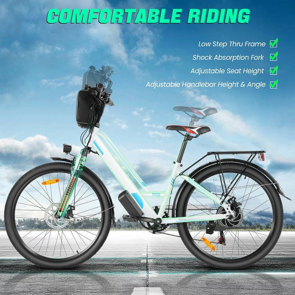 26'' Electric Bike with Carrier Rack I723684