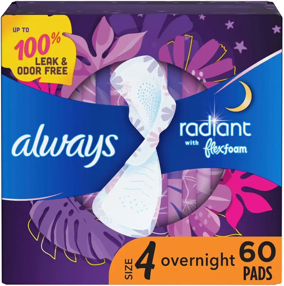 Scented Overnight Feminine Pads with Wings 60 CT N615776