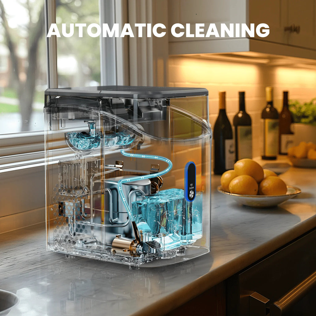 Countertop Ice Maker with Ice Scoop Stainless Steel Z4286