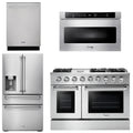 48 Propane Gas Range, Refrigerator with Water and Ice Dispenser, Dishwasher, Microwave C504