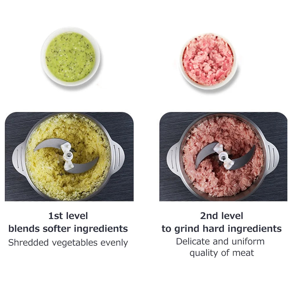 Electric Meat Grinder 2L Stainless Steel 250W Q683