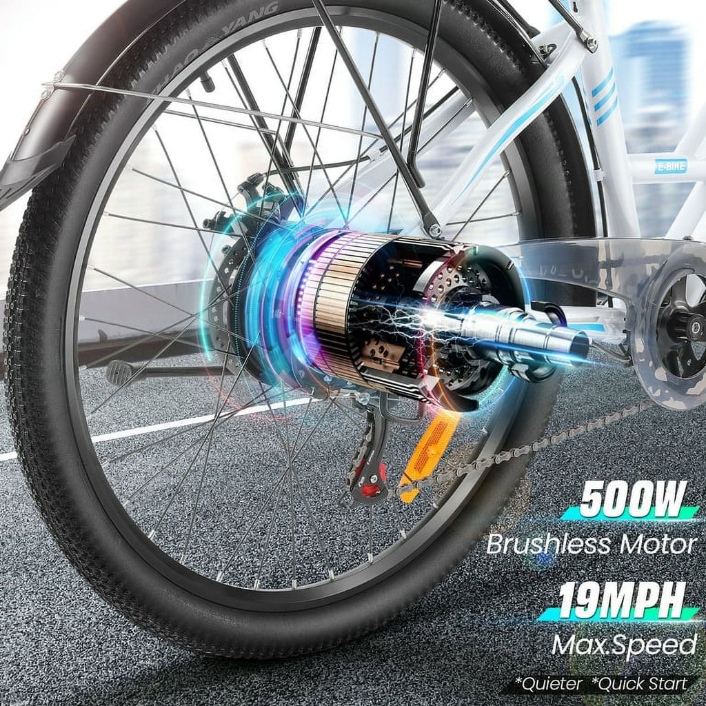 26'' Electric Bike with Carrier Rack I723684