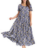 Casual Loose Floral Maxi Dress J251