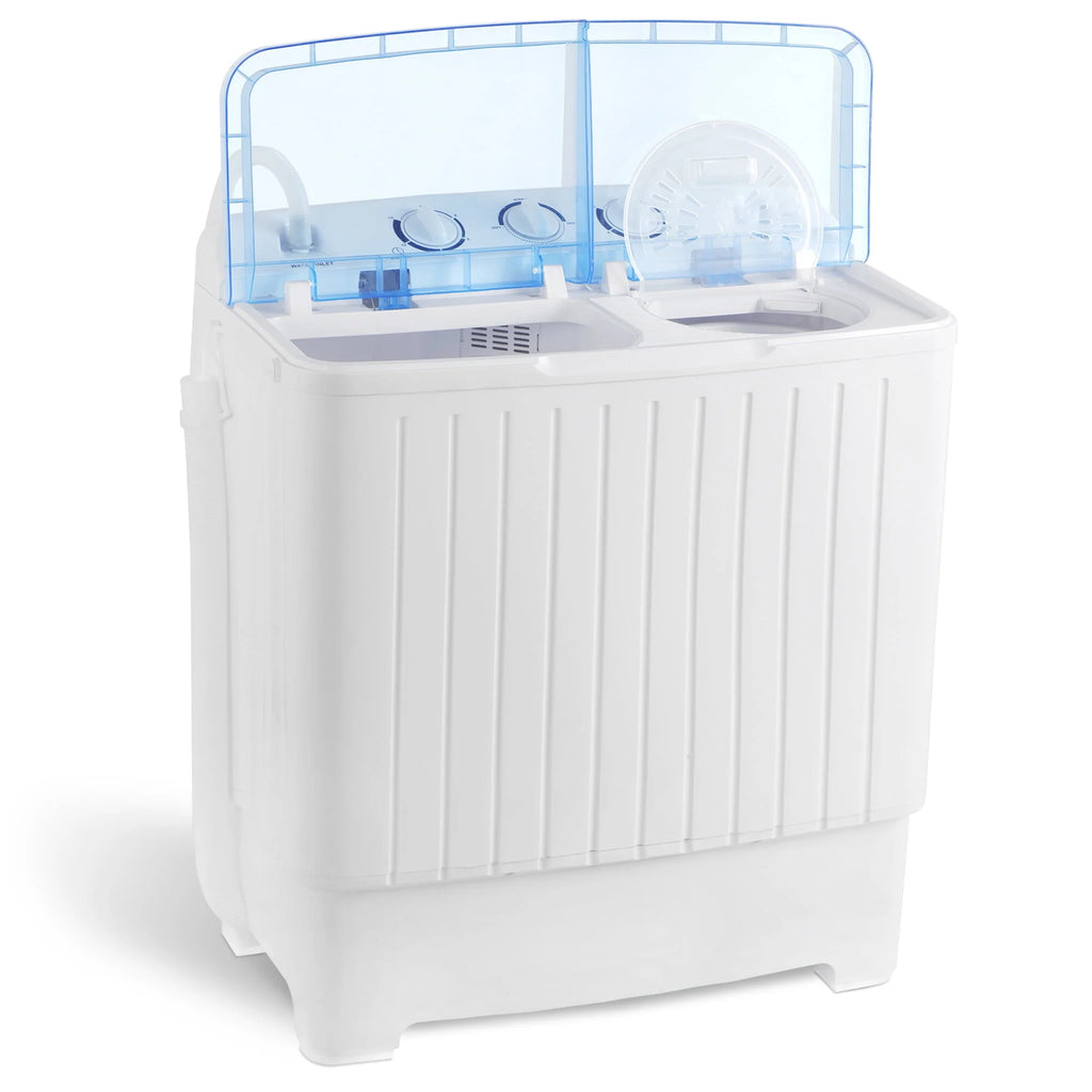 2 in1 Portable Mini Washing Machine Top-Load Twin Tub Washer Spin Dryer, White K738