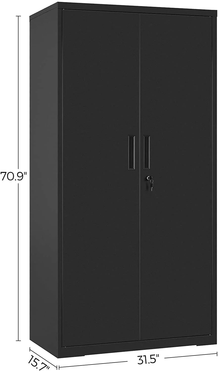 Metal Storage Cabinet with Doors and Shelves M22401
