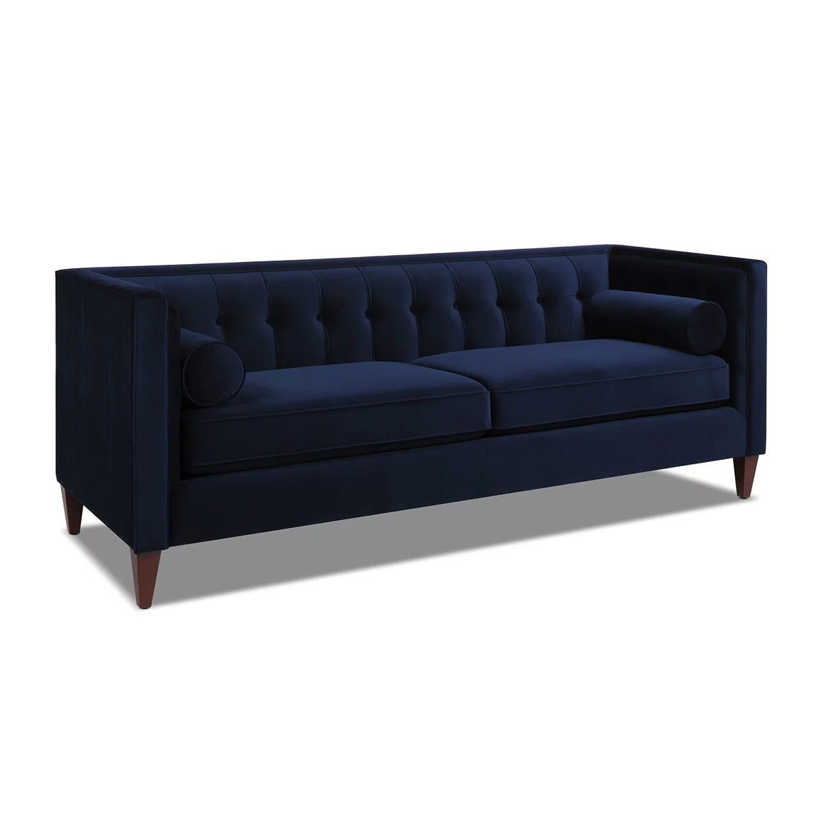 84" Tufted Tuxedo Sofa Cloud White Performance Velvet Z226017