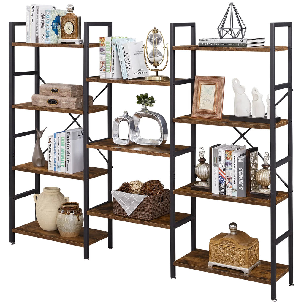 4 Tier Bookshelf with 11 Open Display Shelves I682819