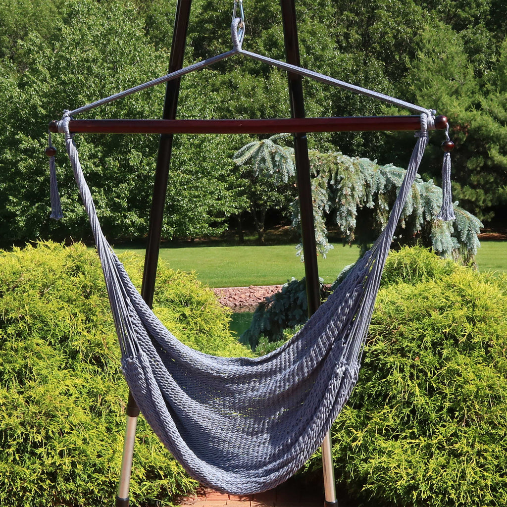 Rope Hanging Hammock Chair Swing - Gray T293396