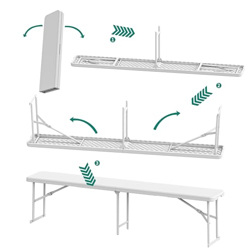 Blue HDPE Garden Bench P37094