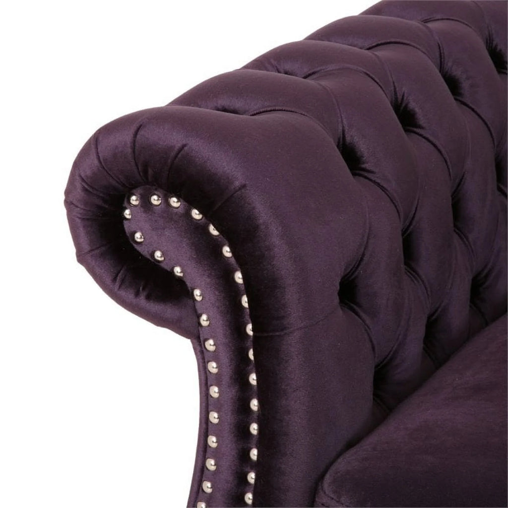 7 Seat Velvet Tufted Chesterfield Sectional X4377