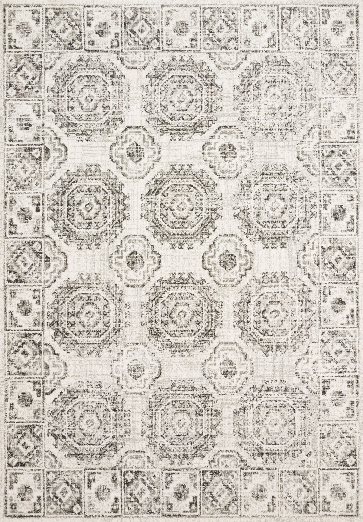 Ivory Charcoal Rug 11'6 x 15' D753