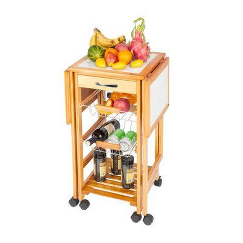 Black Rolling Kitchen Cart U5507