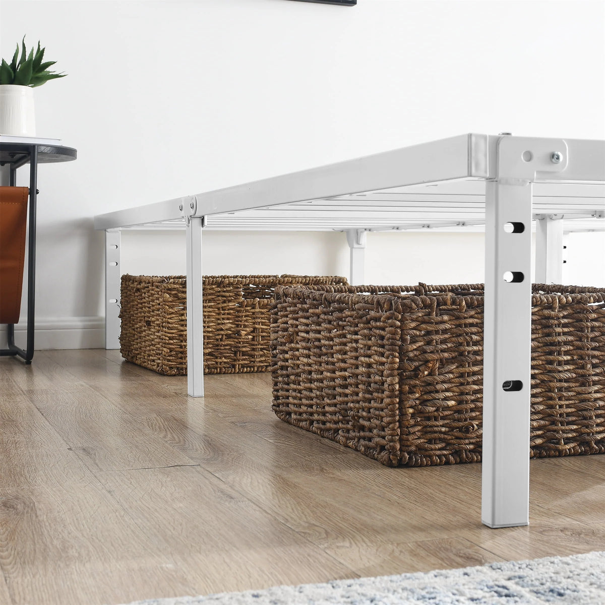 Heavy Duty Steel Slat Twin Platform Bed Frame, Black N6046