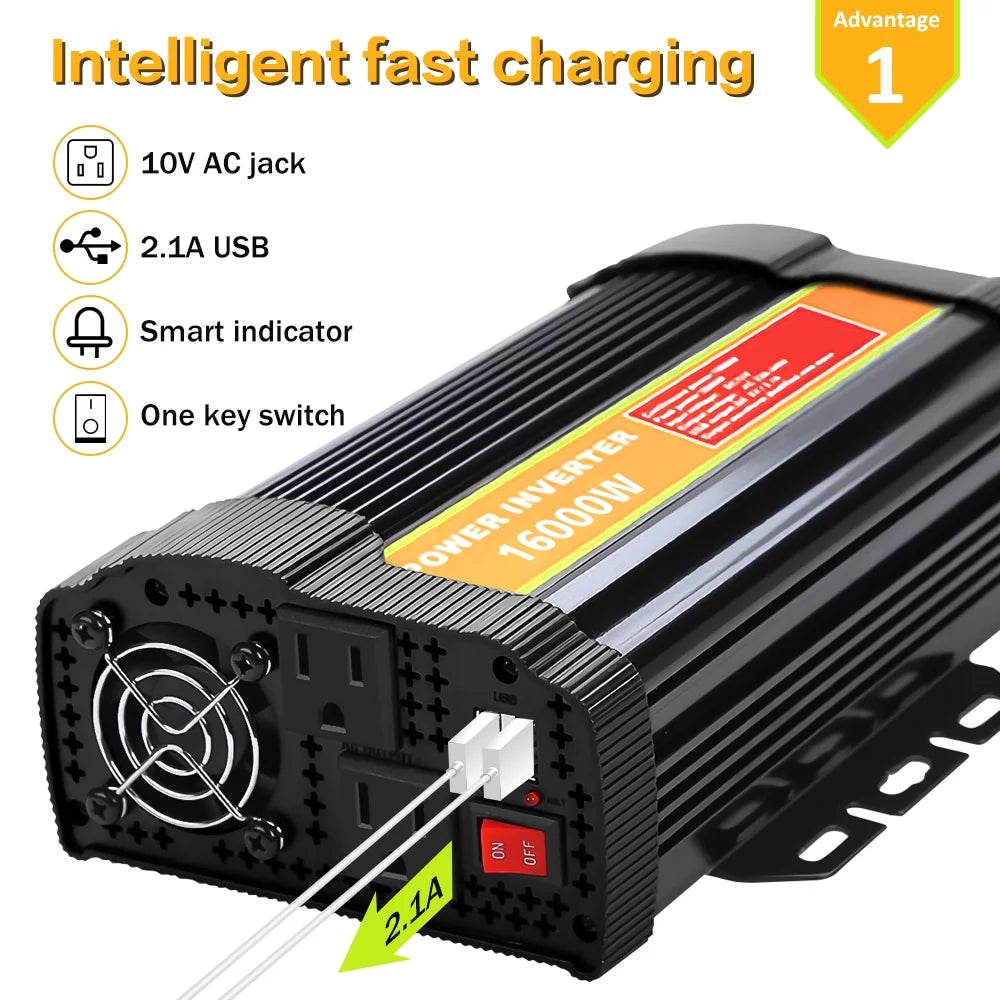 16000W Peak Power Inverter with Dual USB Port R892299