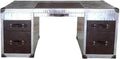 Aluminum Desk with Leather Drawer Q2746