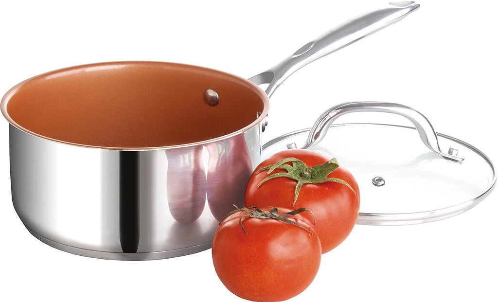 7 Piece Stainless Steel Ceramic Titanium Non Stick Cookware Set B975