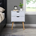 White Storage Drawer Nightstand B271