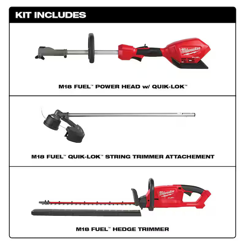 18V Lithium-Ion Brushless Cordless String Trimmer and Hedge Trimmer Combo Kit M86678