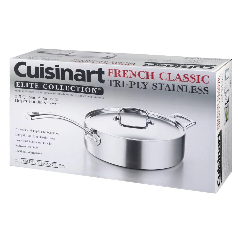Stainless Steel Saute Pan with Cover 5.5 Quart R8112