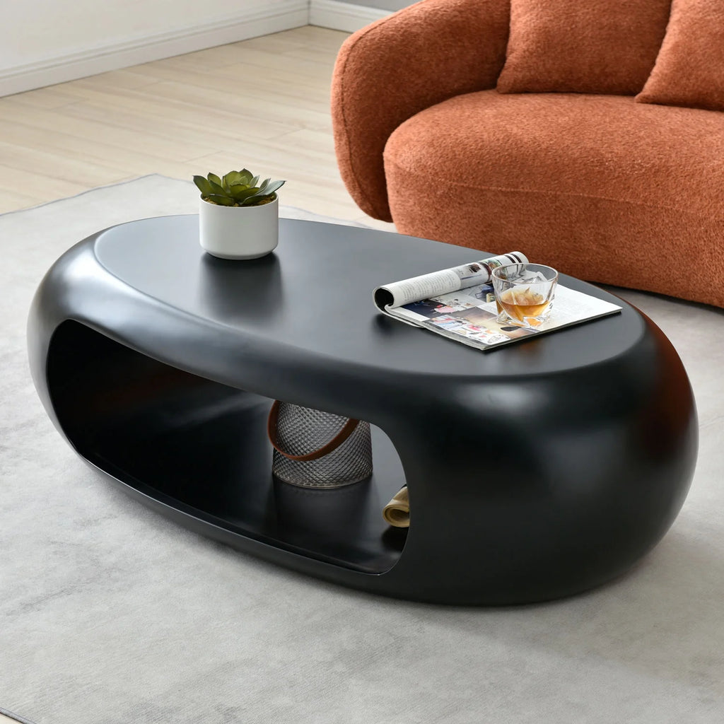 Modern Oval Fiberglass Coffee Table O890428