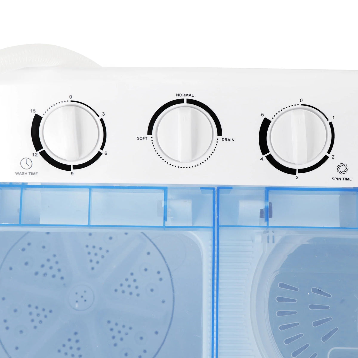 2 in1 Portable Mini Washing Machine Top-Load Twin Tub Washer Spin Dryer, White K738