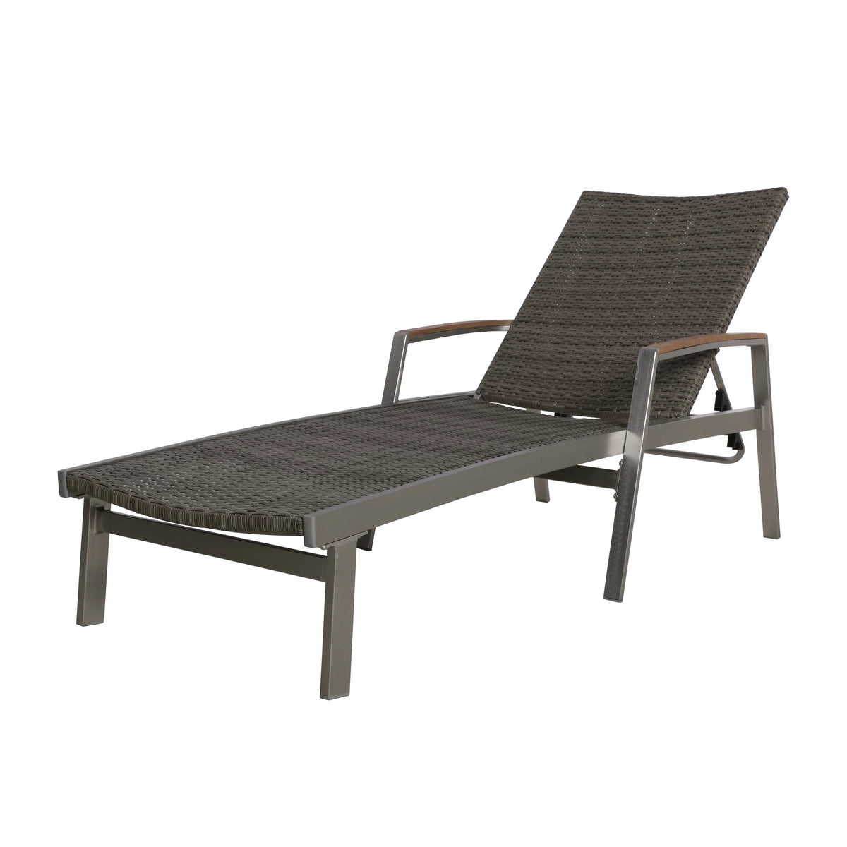 Outdoor Wicker and Aluminum Chaise Lounge U65784