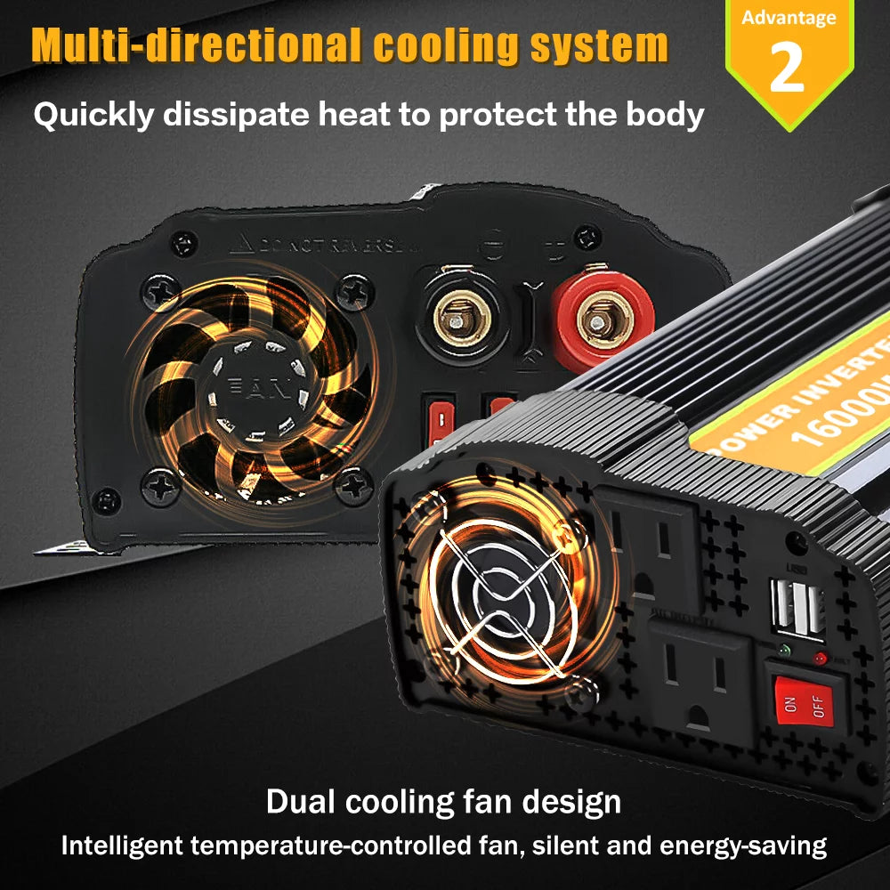 16000W Peak Power Inverter with Dual USB Port R892299
