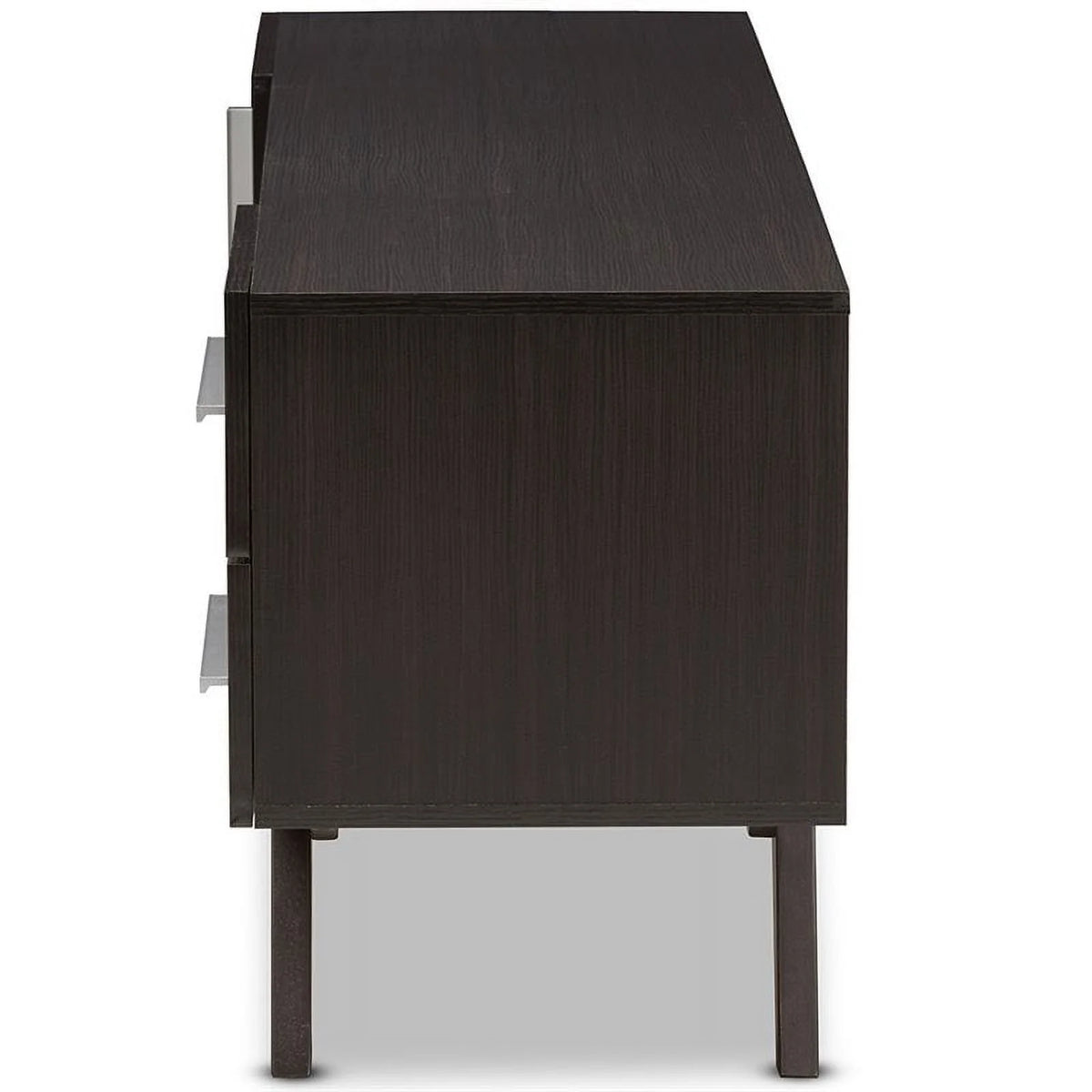 60" Mid-Century Modern TV Stand Console Entertainment Center in Dark Brown J59983