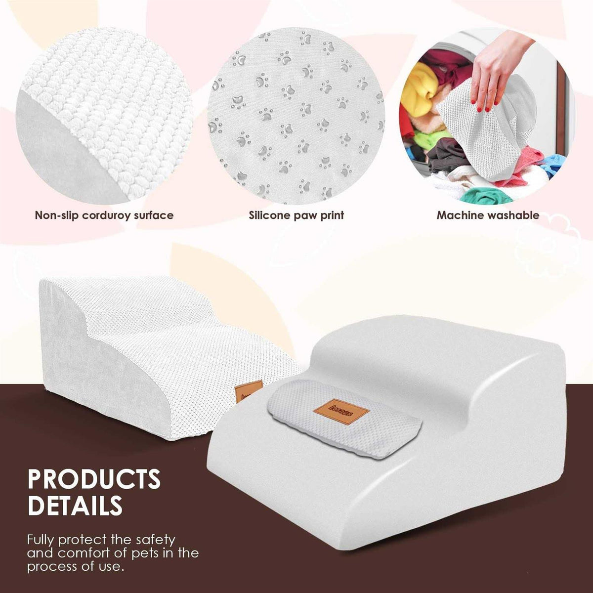 2-Step 30D Foam Pet Stairs with Waterproof Cover A663816
