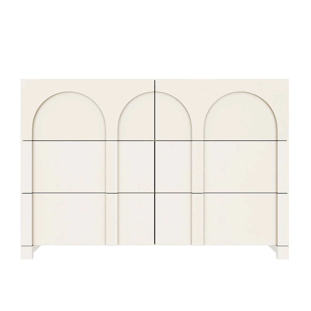 Half Gloss White 6 Drawer Dresser Z295327