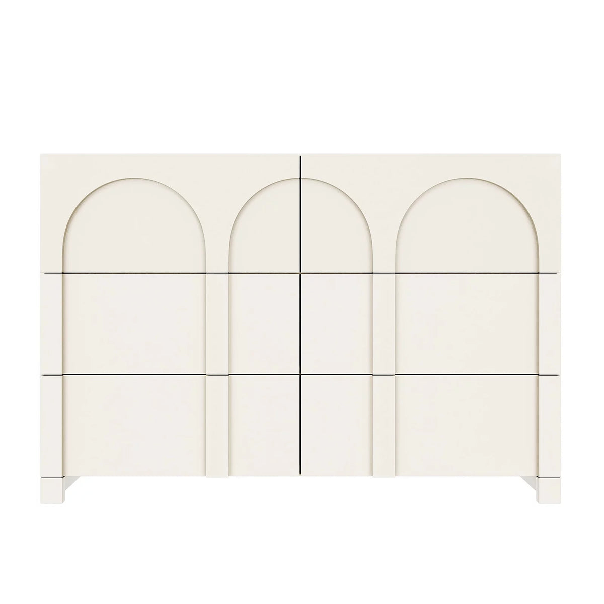 Half Gloss White 6 Drawer Dresser Z295327