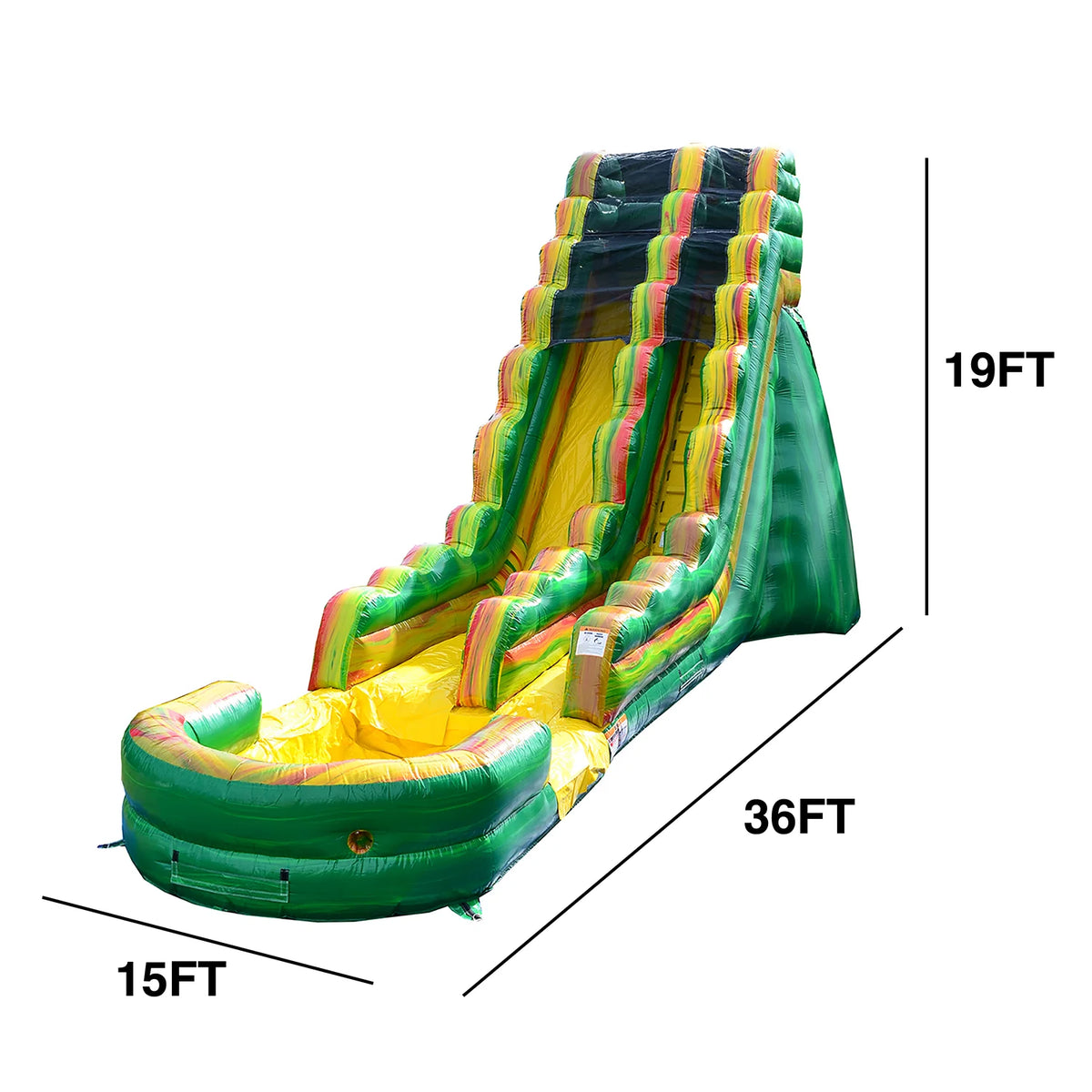 19' Commercial Grade Inflatable Water Slide with Splash Pool H422602