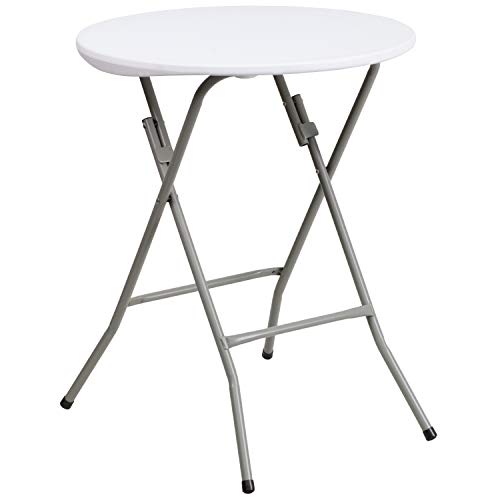 2' Round White Plastic Folding Event Table P7717