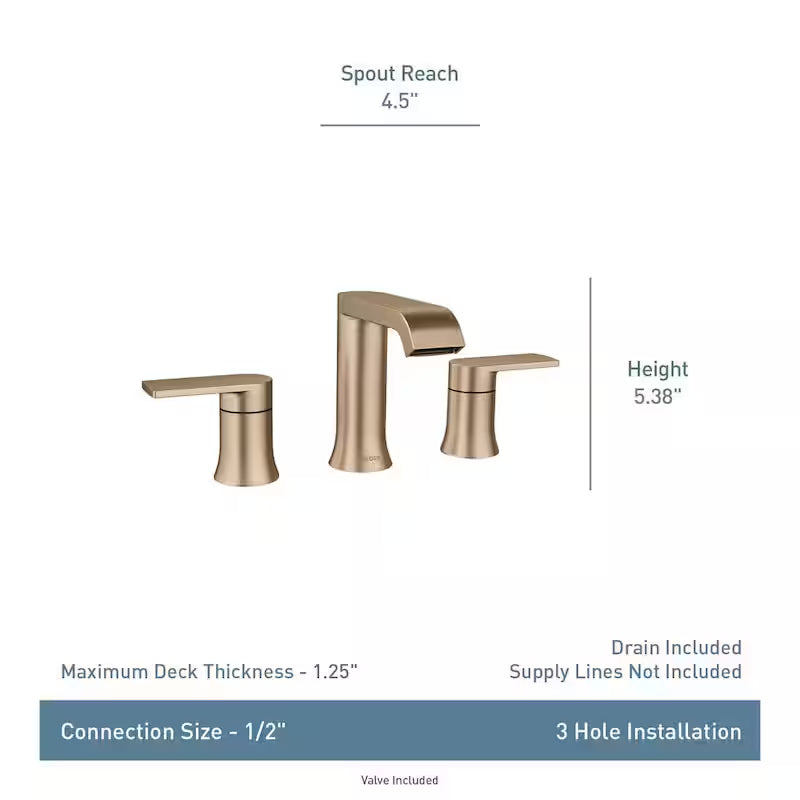 8 in. Widespread Double Handle Bathroom Faucet in Matte Black F70022