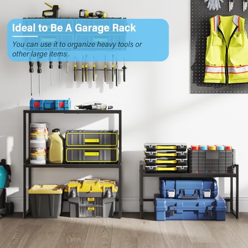Expandable 2 Tier Heavy Duty Metal Storage Shelves I118771