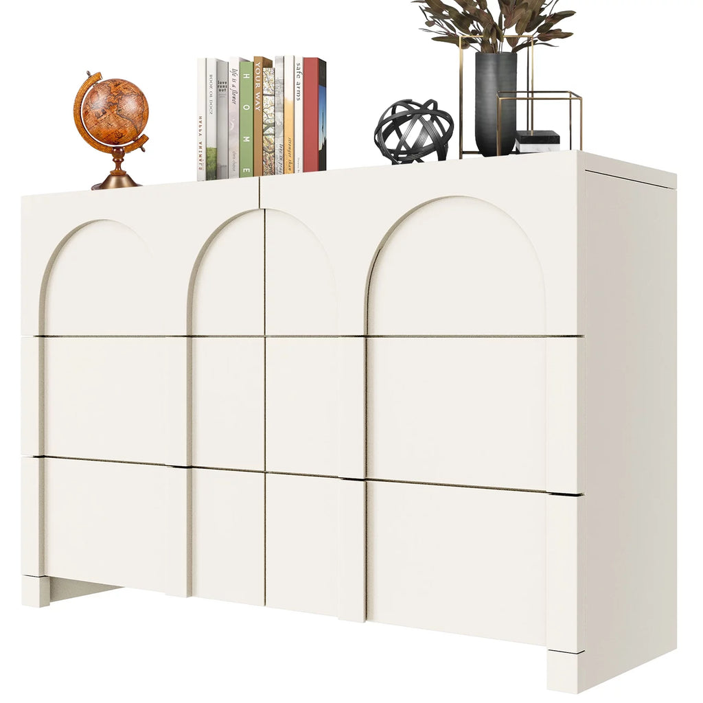 Half Gloss White 6 Drawer Dresser Z295327