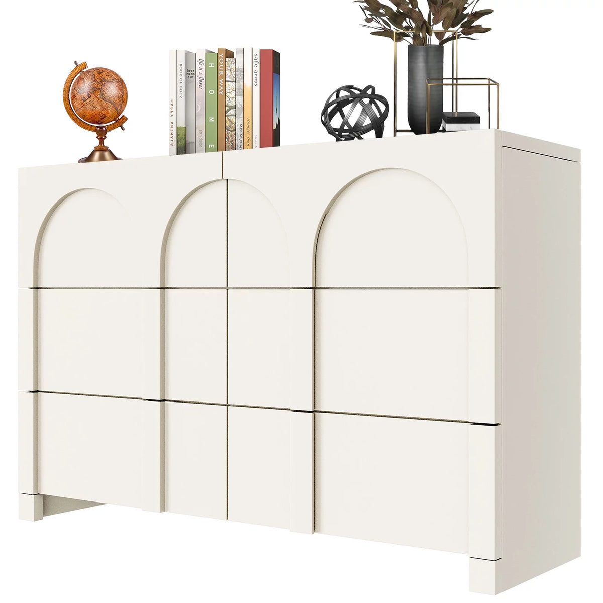 Half Gloss White 6 Drawer Dresser Z295327