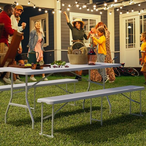 Blue HDPE Garden Bench P37094