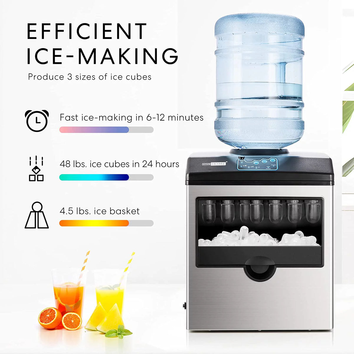 2 in 1 Countertop Ice Maker with Water Dispenser O674