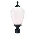 1-Light Matte Black Outdoor Post-Mount Light Fixture F43094